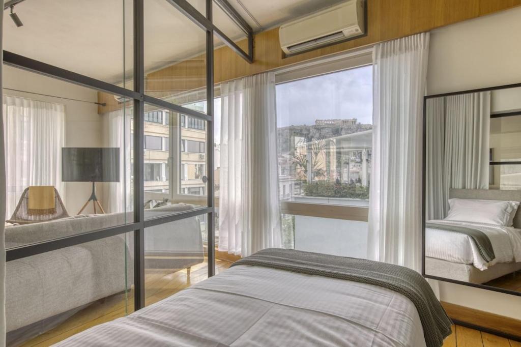 Apartmán Sunny Luxury Loft,Stunning Acropolis View, Jacuzzi Atény Exteriér fotografie